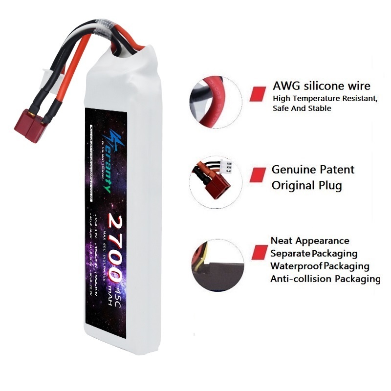 1/3 pièces 2S 7.4V Lipo batter - Drone Racing Battery avis et prix